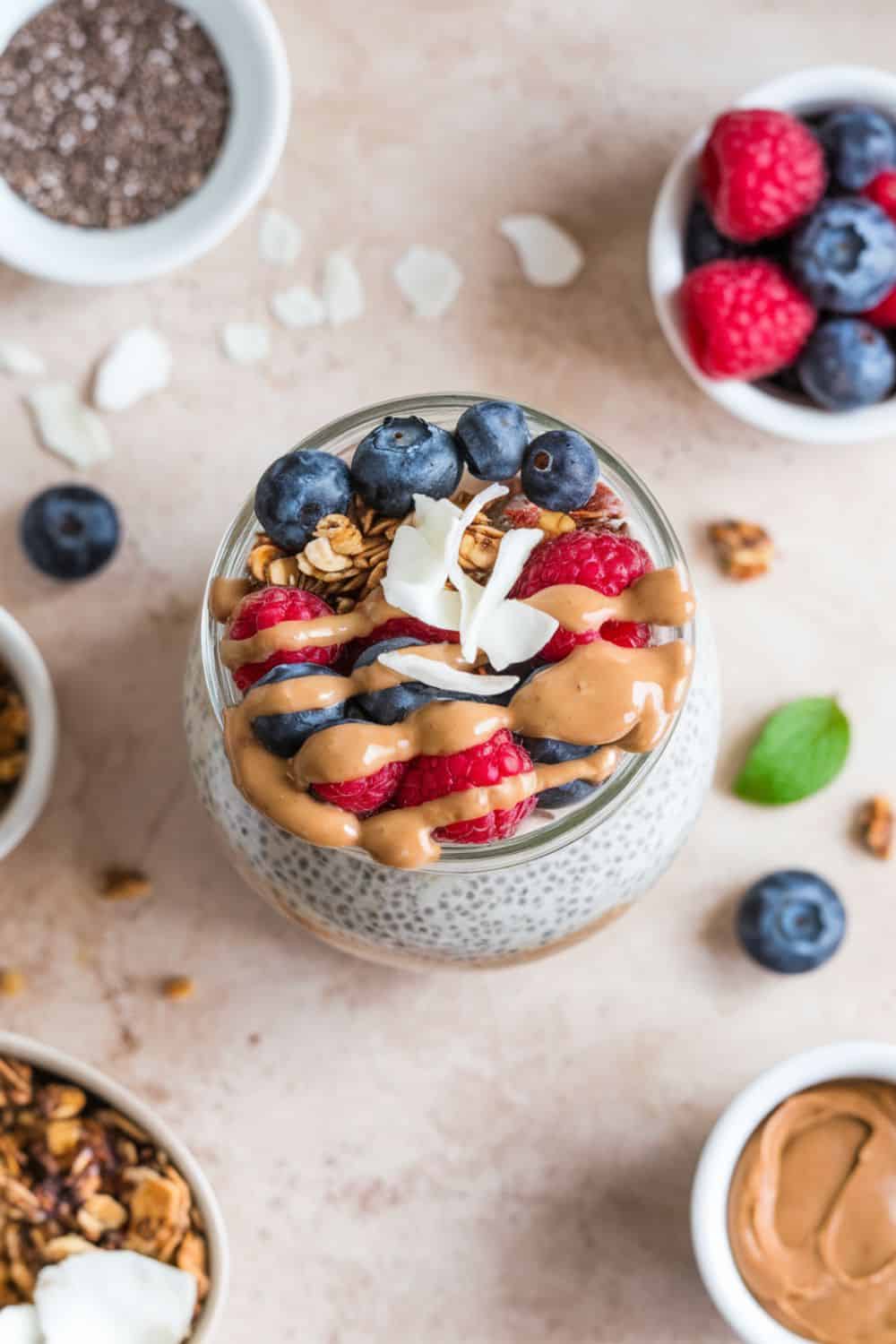 Almond Butter and Chia Seed Parfait