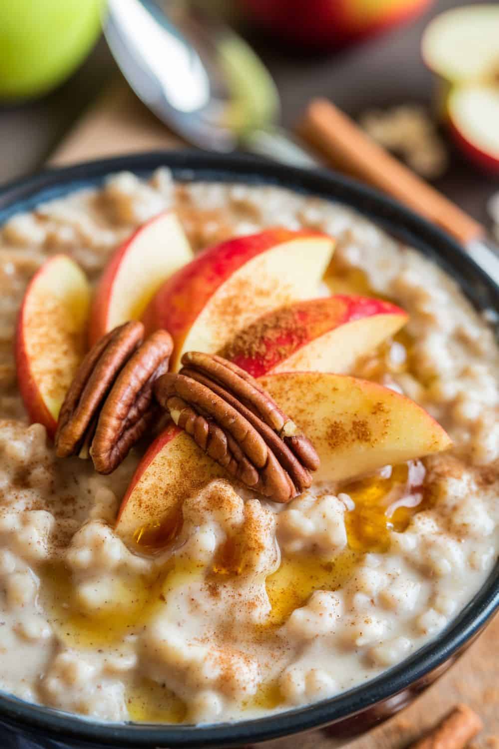 Apple Cinnamon Oatmeal closeup