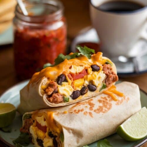 Breakfast Burrito with Black Beans