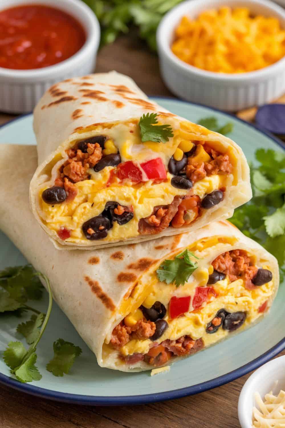 Breakfast Burrito with Black Beans