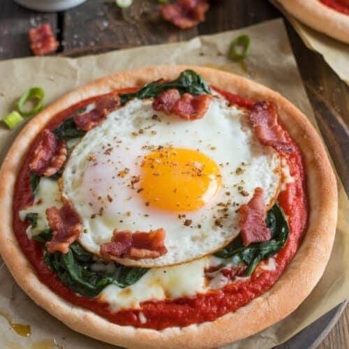 Breakfast Pizza with Pita Bread