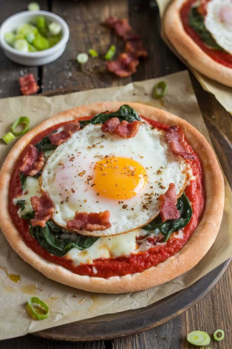 Breakfast Pizza with Pita Bread