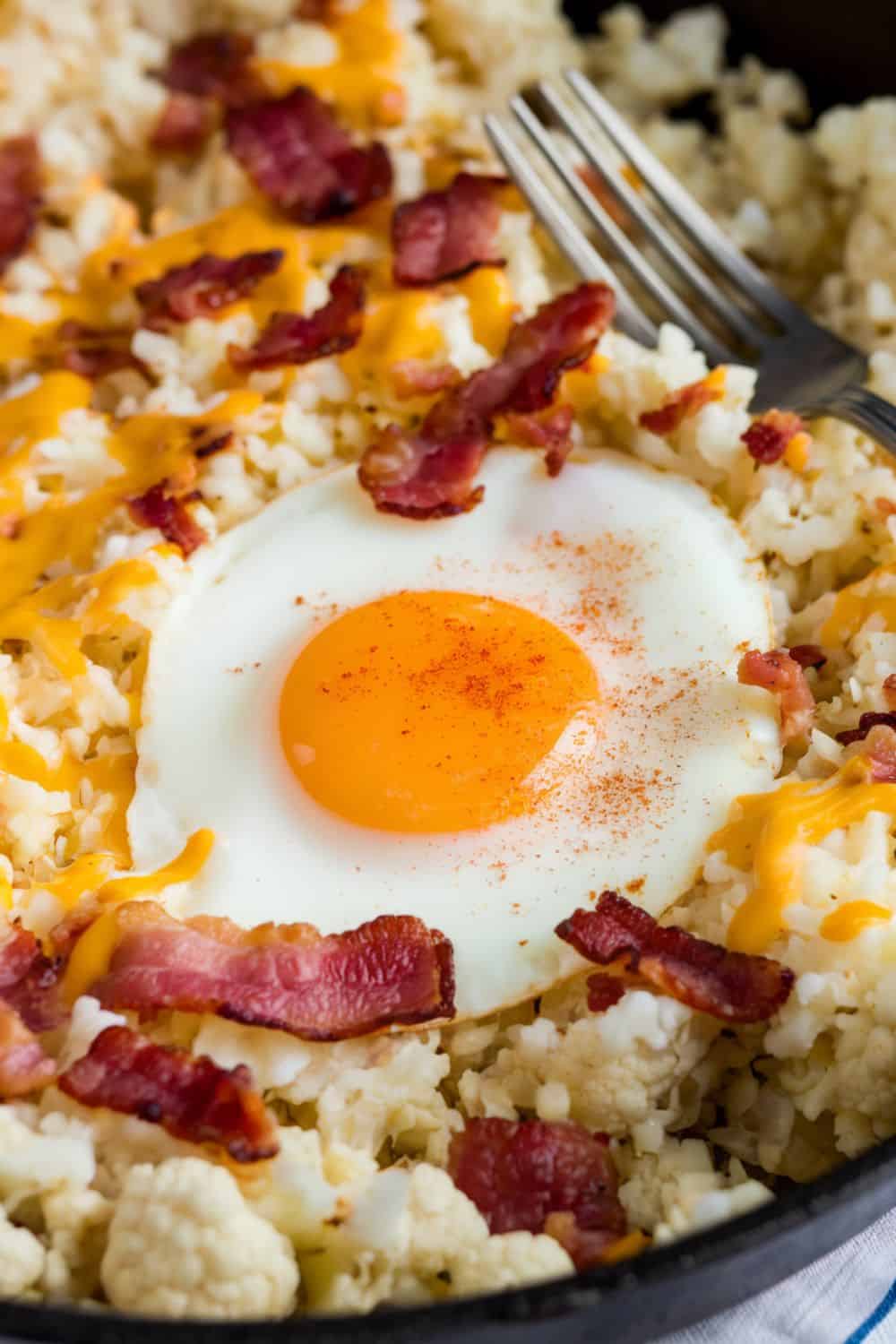 Cauliflower Breakfast Skillet closeup