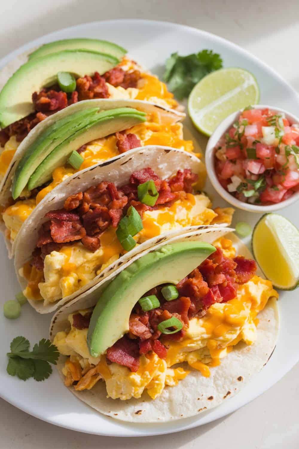 Low Carb Breakfast Tacos plated