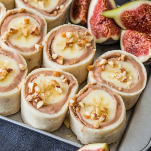 Peanut butter banana rollups