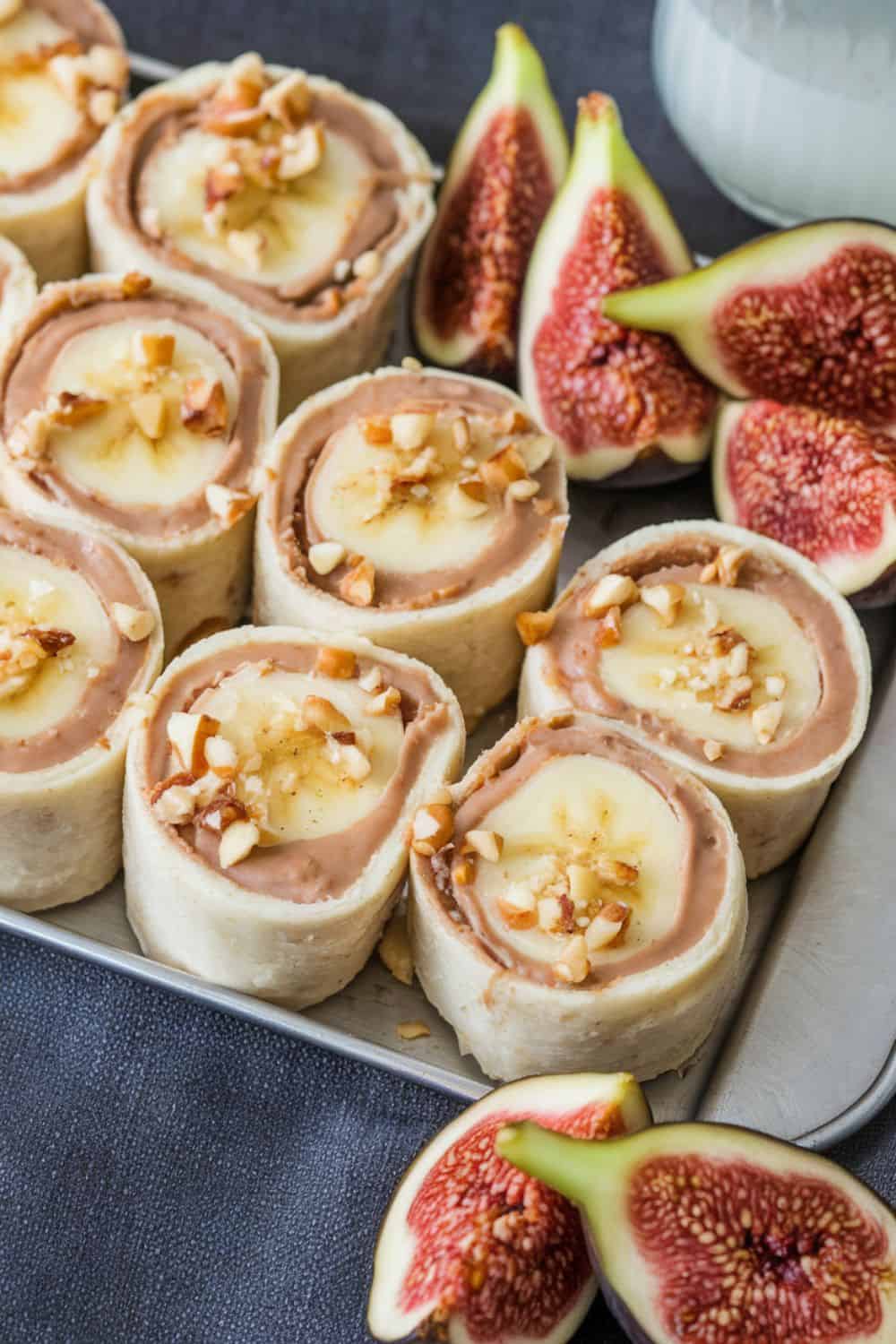 Peanut butter banana rollups