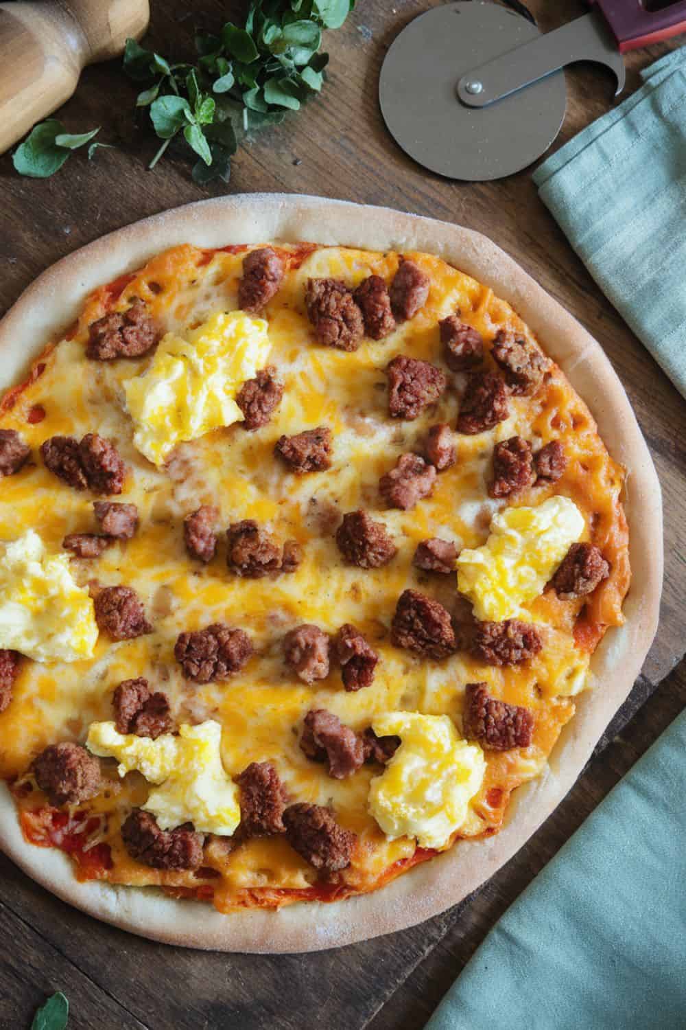 Sausage and Egg Breakfast Pizza 2