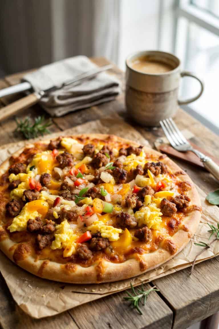 Sausage and Egg Breakfast Pizza