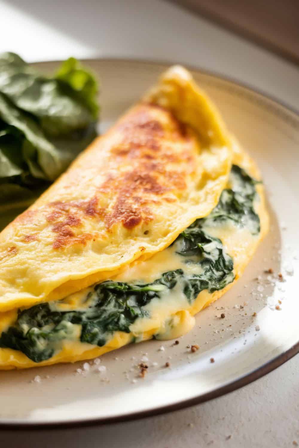 Spinach and Cheese Omelet 2