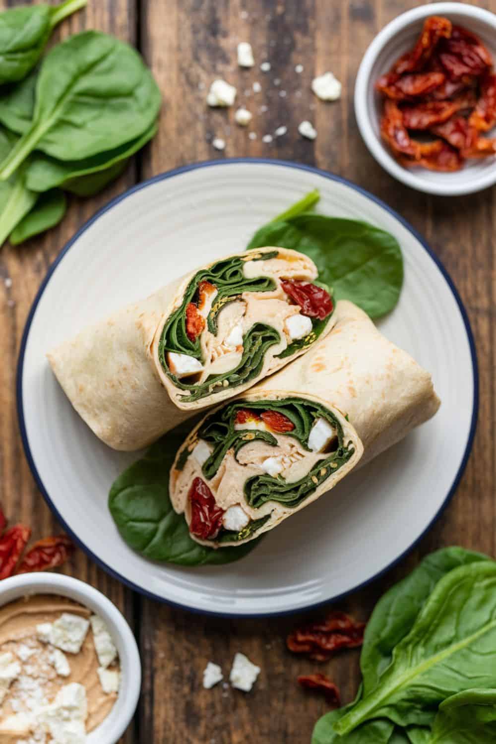 Spinach and Feta Breakfast Wrap