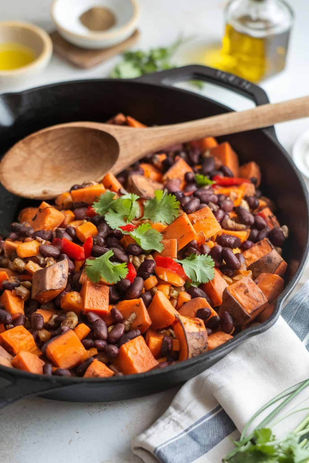 Sweet Potato and Black Bean Hash