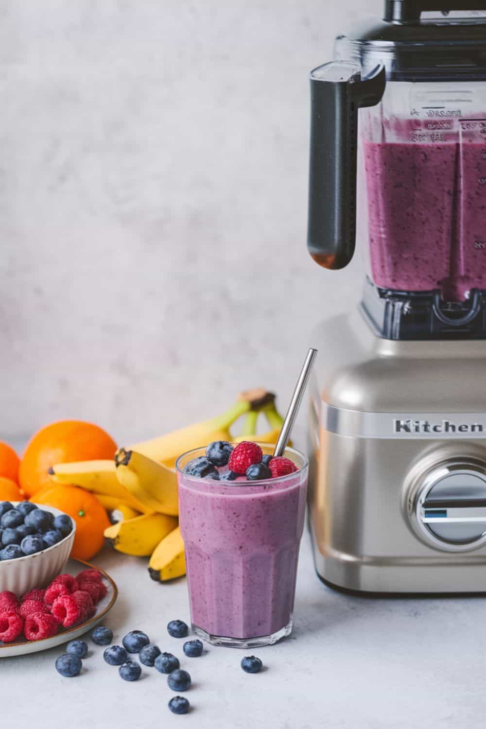 a-photo-of-a-kitchen-setting-with-Fruit and Yogurt Smoothie