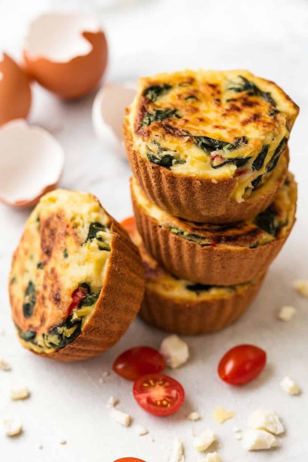 a-photo-of-a-stack-of-freshly-baked-Mini Frittata Muffins