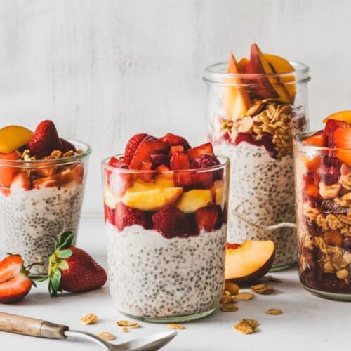 a-photo-of-three-glass-jars-filled-with-overnight refrigerator oatmeal