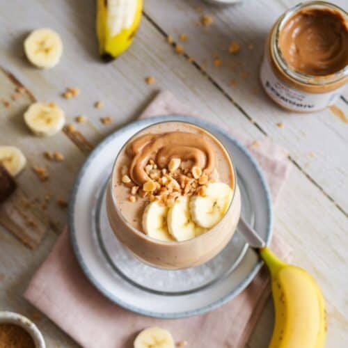 creamy Peanut Butter and Banana Smoothie