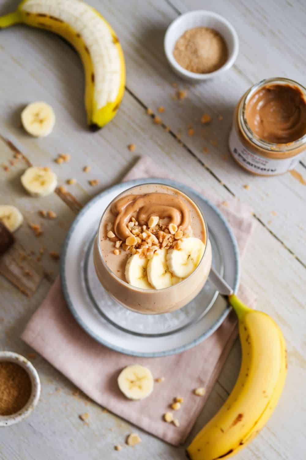 creamy Peanut Butter and Banana Smoothie