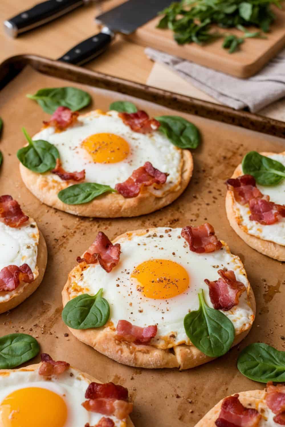 fresh breakfast flatbreads