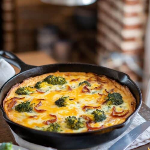 freshly-baked-Broccoli and Cheddar Frittata