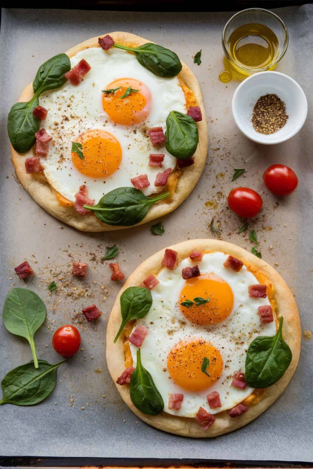 golden brown breakfast flatbreads