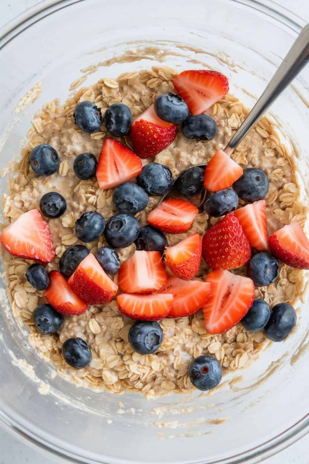 ingredients for baked oatmeal squares