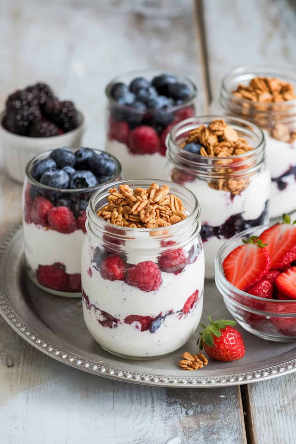 Mason Jar Greek Yogurt Parfaits