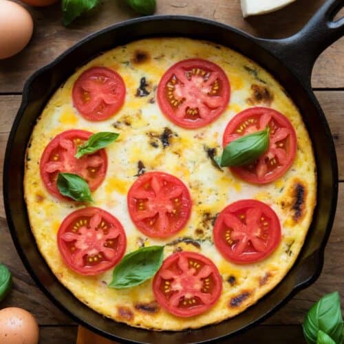 perfectly-baked-Tomato and Basil Frittata