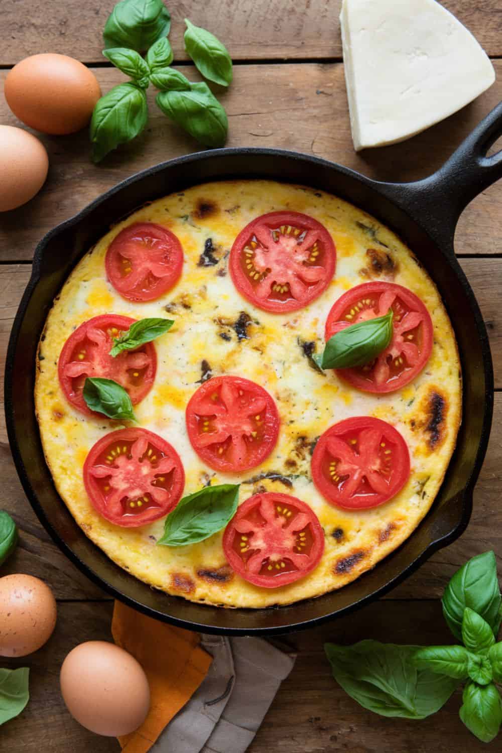 perfectly-baked-Tomato and Basil Frittata