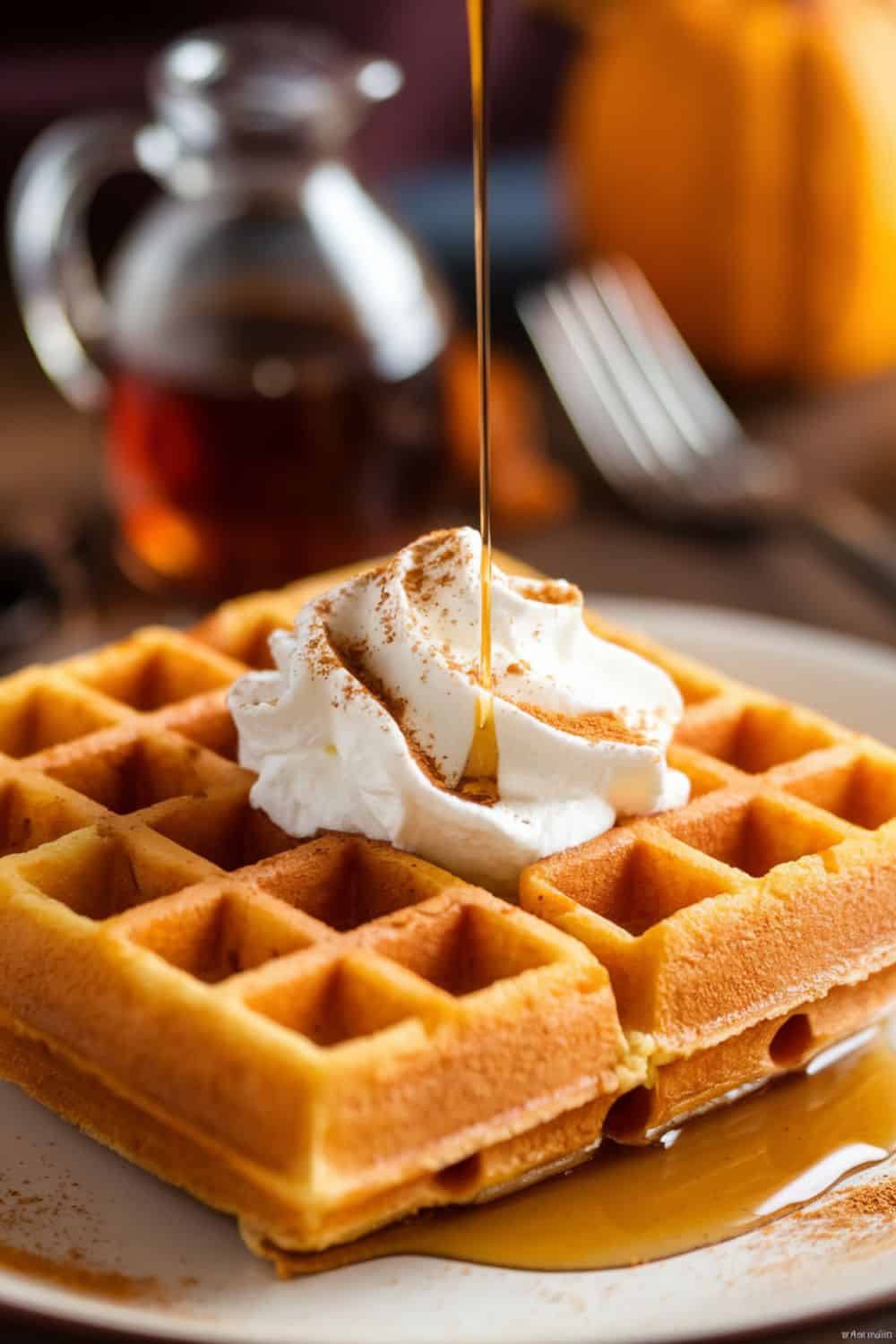 single Pumpkin Spice Waffle