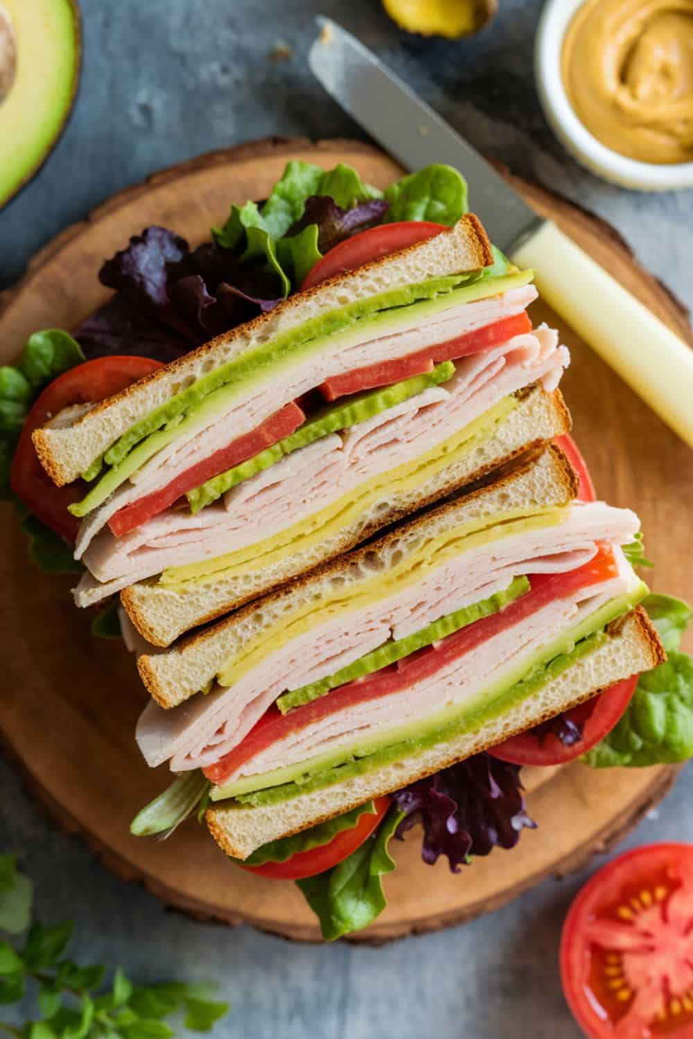 Turkey and Avocado Sandwich