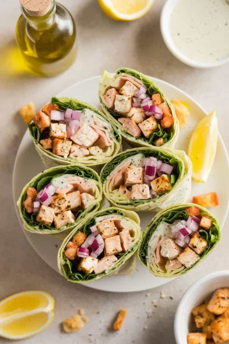 platter of Grilled Chicken Caesar Wrap