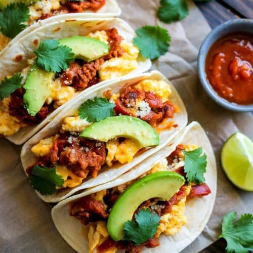 Mexican Chorizo Breakfast Tacos
