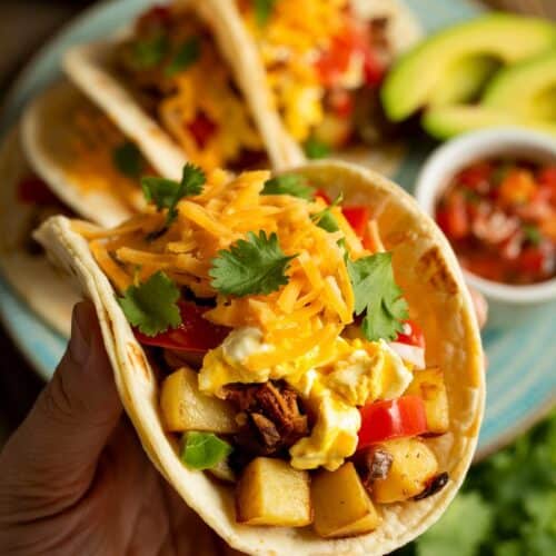 breakfast tacos with potatoes