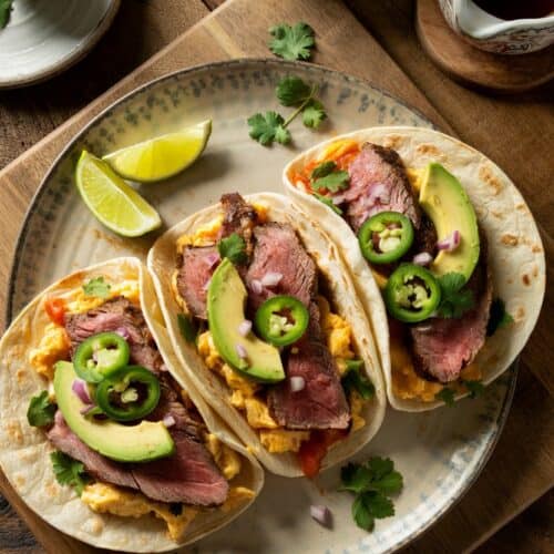 steak breakfast tacos