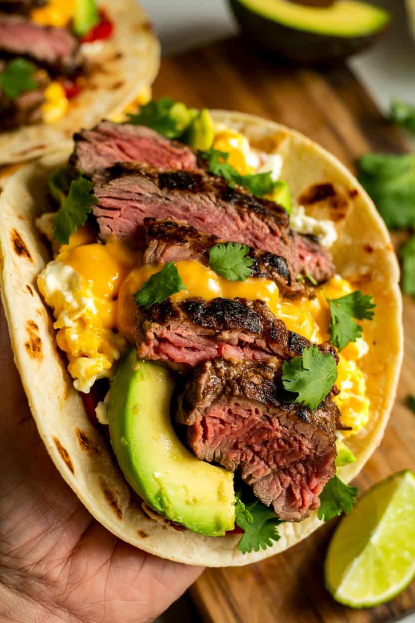 steak breakfast taco