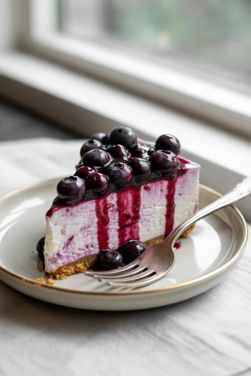 no bake blueberry cheesecake