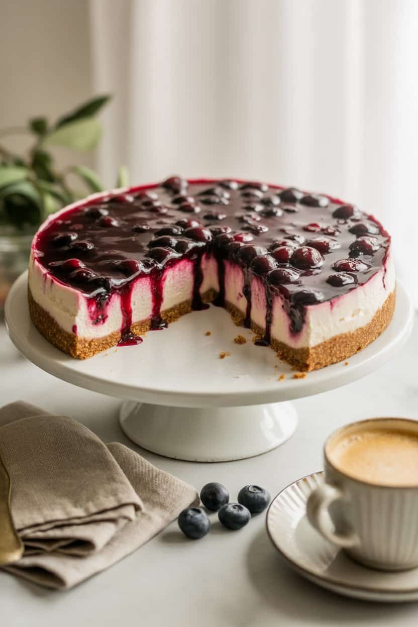 no bake blueberry cheesecake