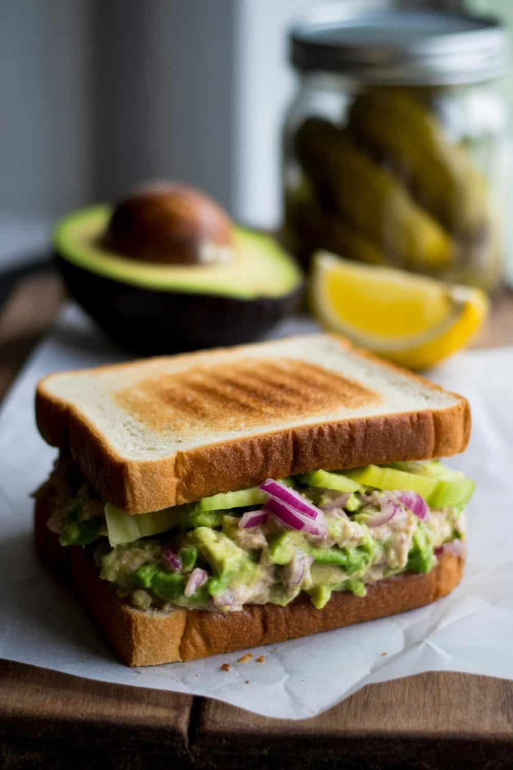 Avocado Tuna Salad Sandwich