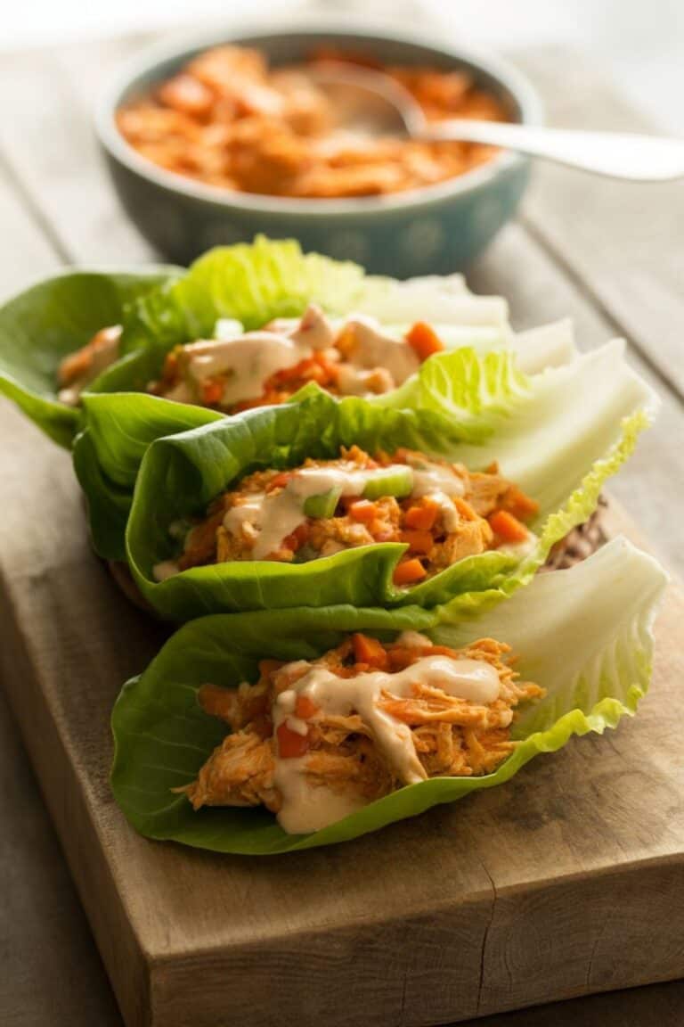 Buffalo Chicken Lettuce Wraps