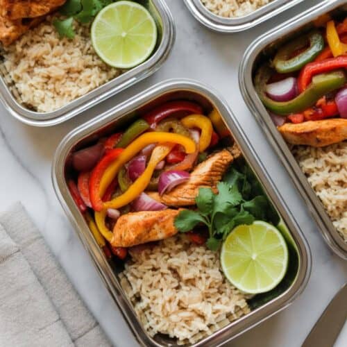 Chicken Fajita Meal Prep Bowls
