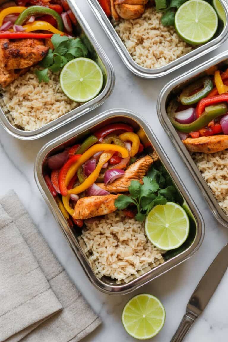 Chicken Fajita Meal Prep Bowls
