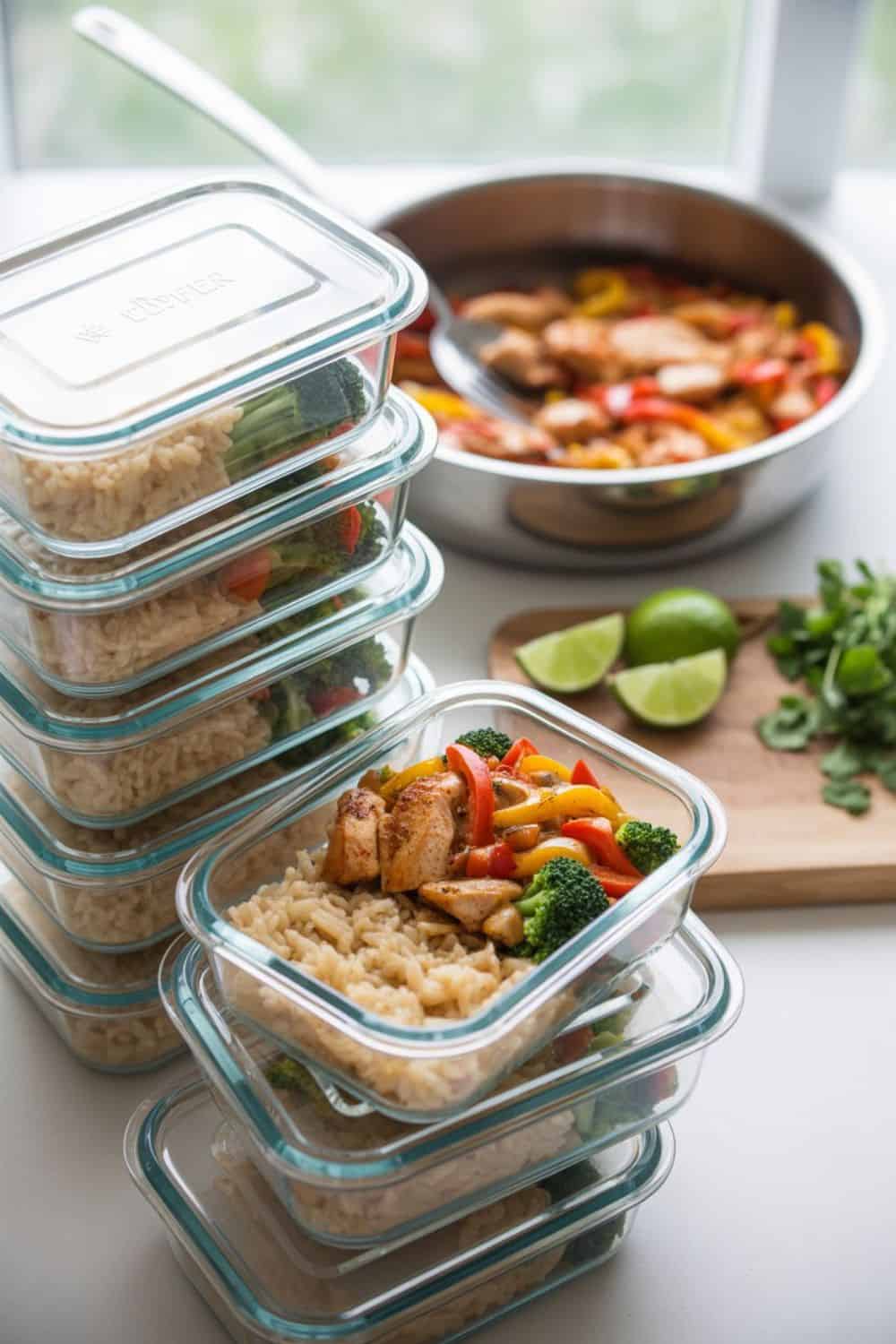 Chicken Fajita Meal Prep Bowls