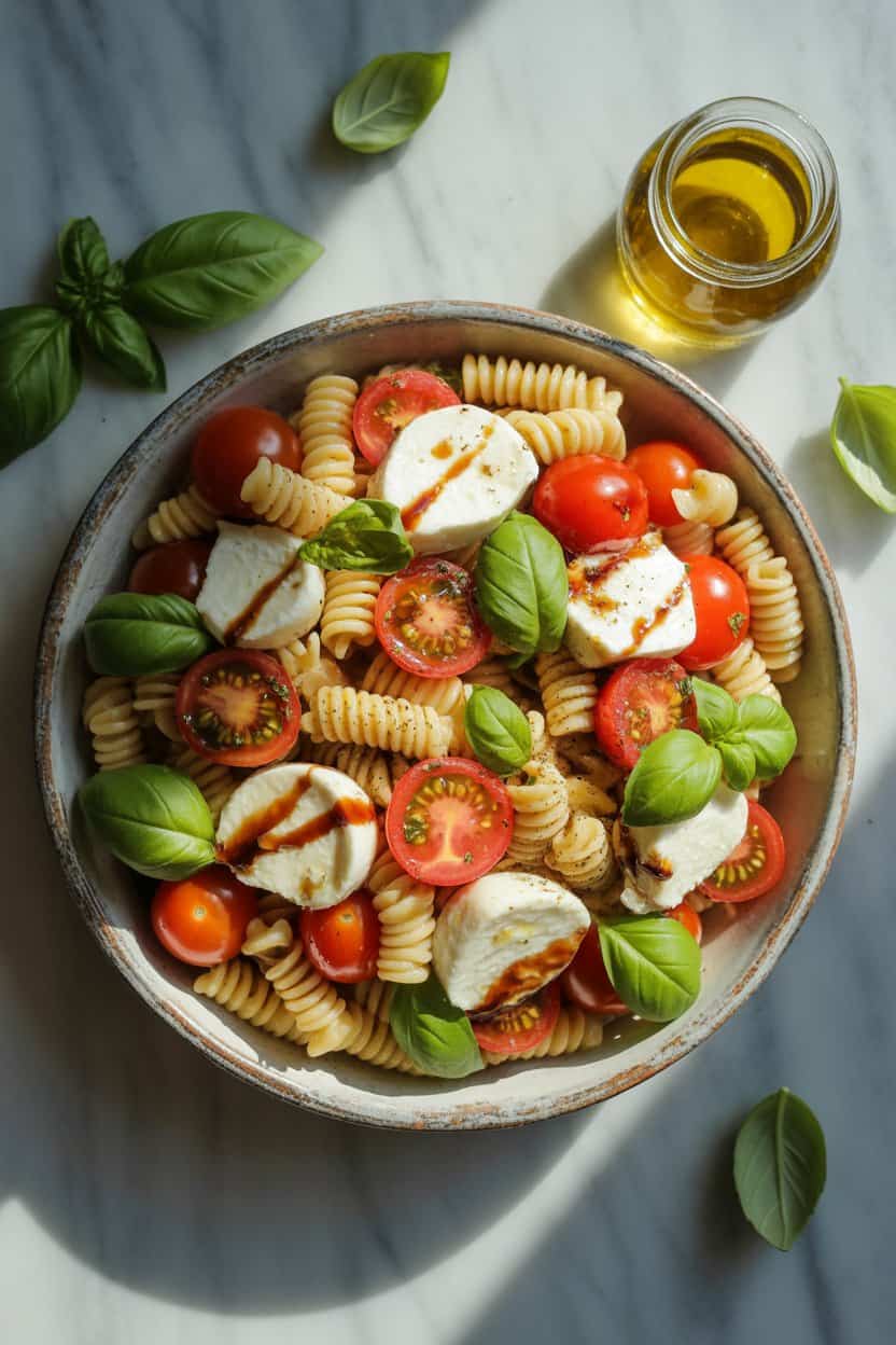 Easy Caprese Pasta Salad