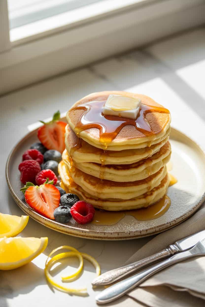 Fluffy Lemon Ricotta Pancakes