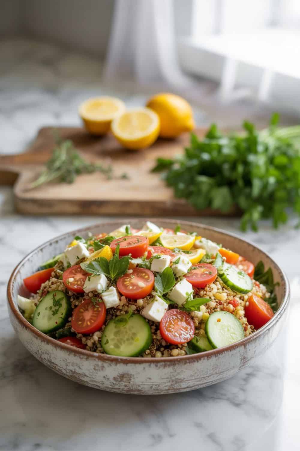 Greek Salad with Quinoa