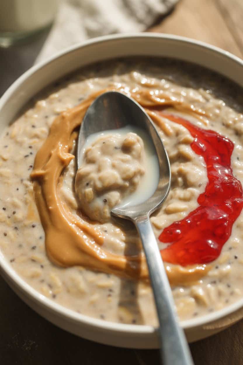 Peanut Butter and Jelly Overnight Oats