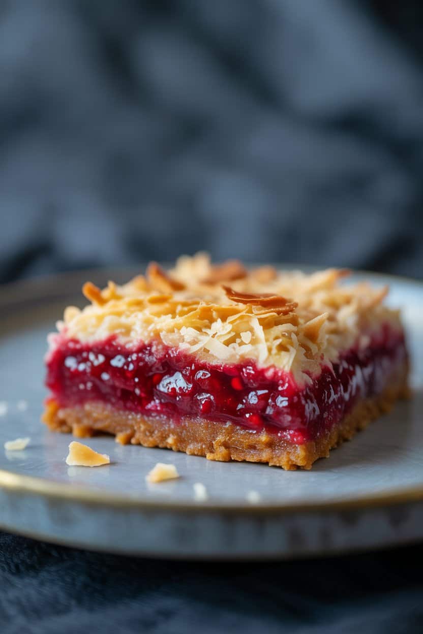 Raspberry Coconut Bars