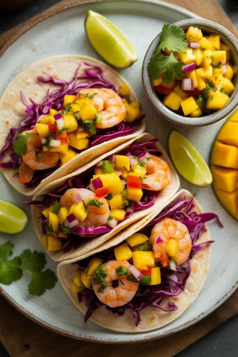 Shrimp Tacos With Mango Salsa