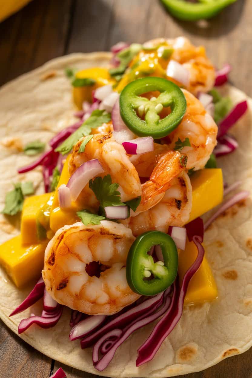 Shrimp Tacos With Mango Salsa