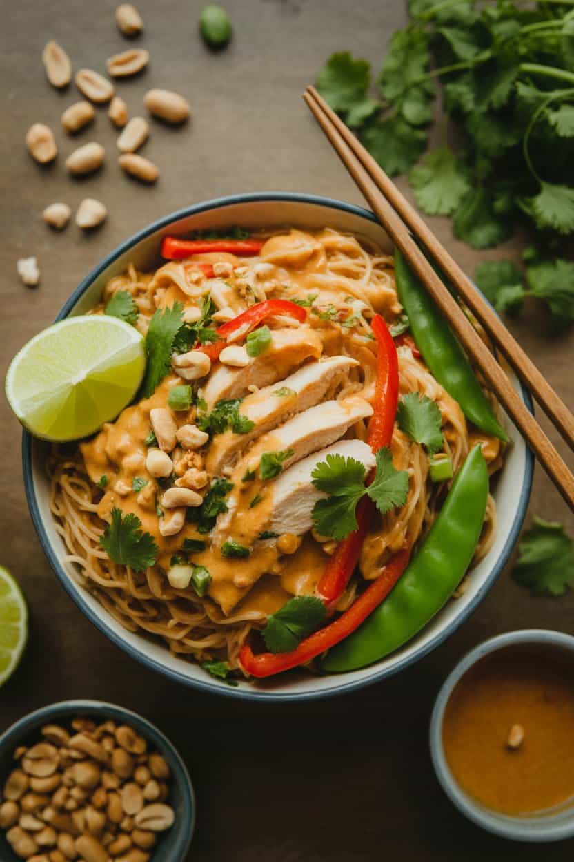 Thai Peanut Chicken Noodles