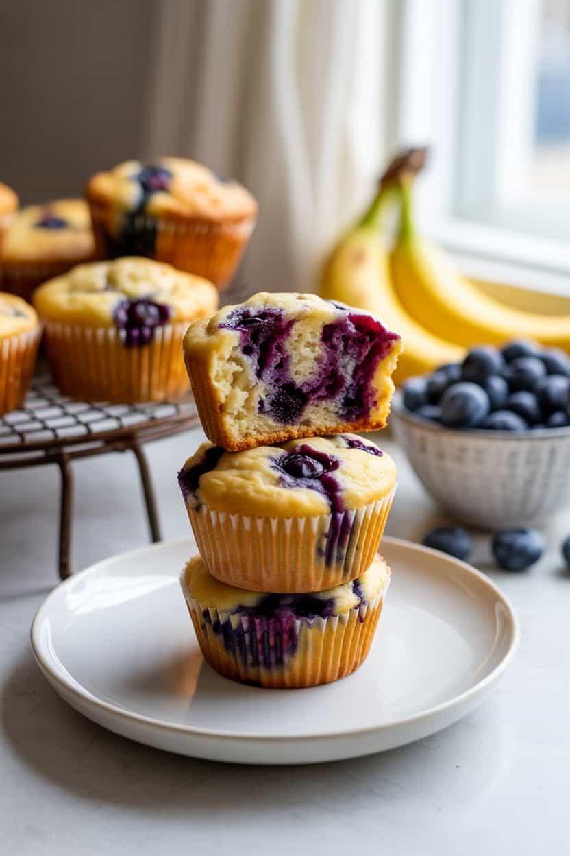 banana blueberry muffins